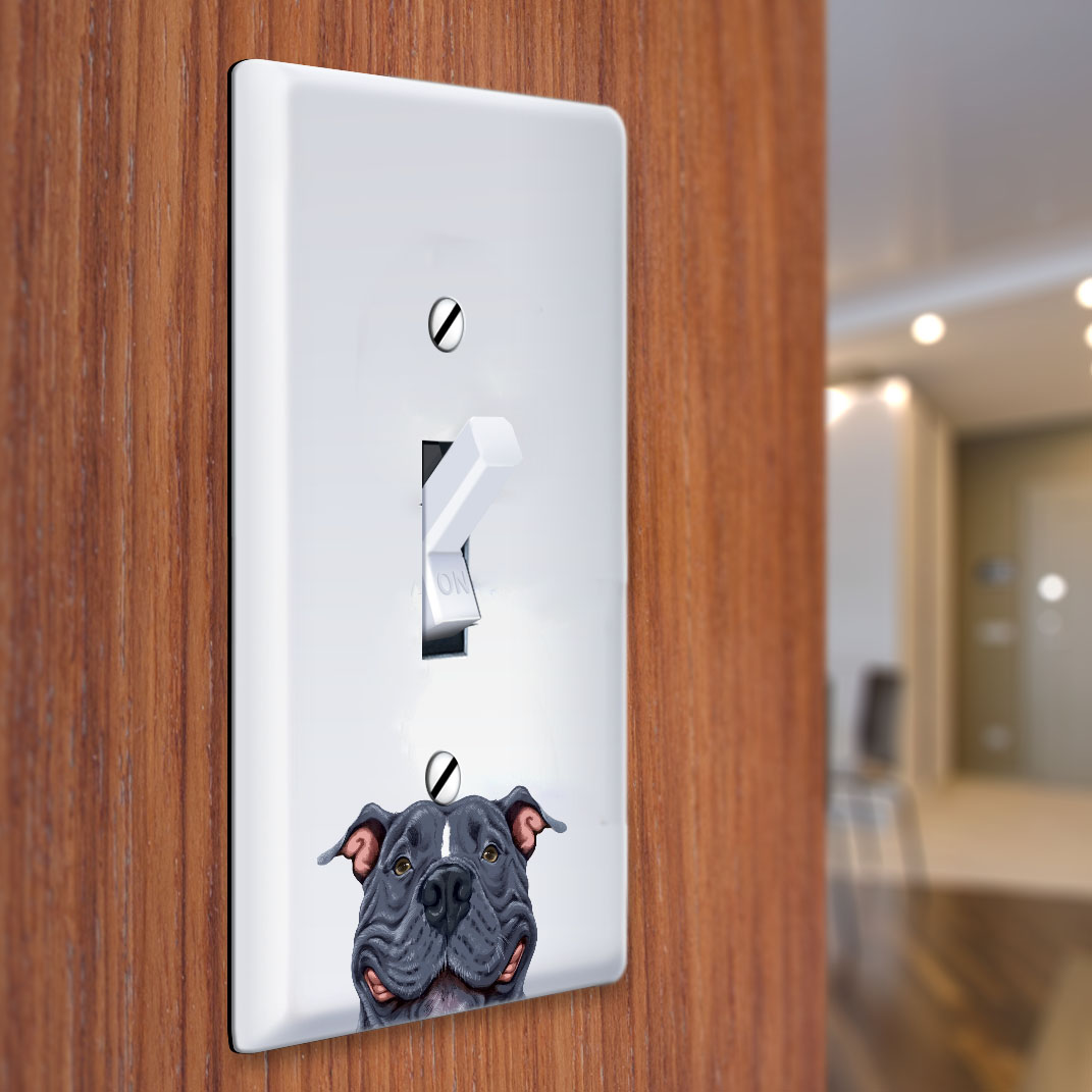 1-Gang Single Toggle Light Switch Wall Plate Decor Cover - Animal face - Picture 124 of 133