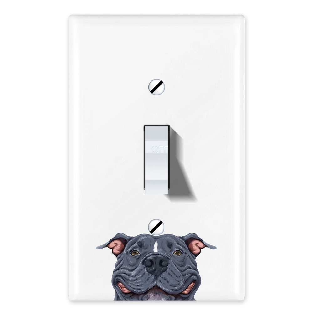 1-Gang Single Toggle Light Switch Wall Plate Decor Cover - Animal face - Picture 122 of 133