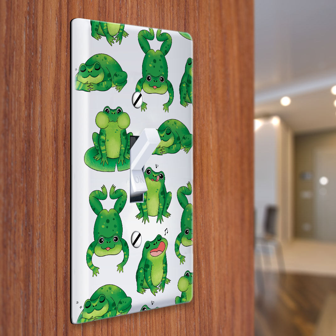 1-Gang Single Toggle Light Switch Wall Plate Decor Cover - Animal face - Picture 106 of 133