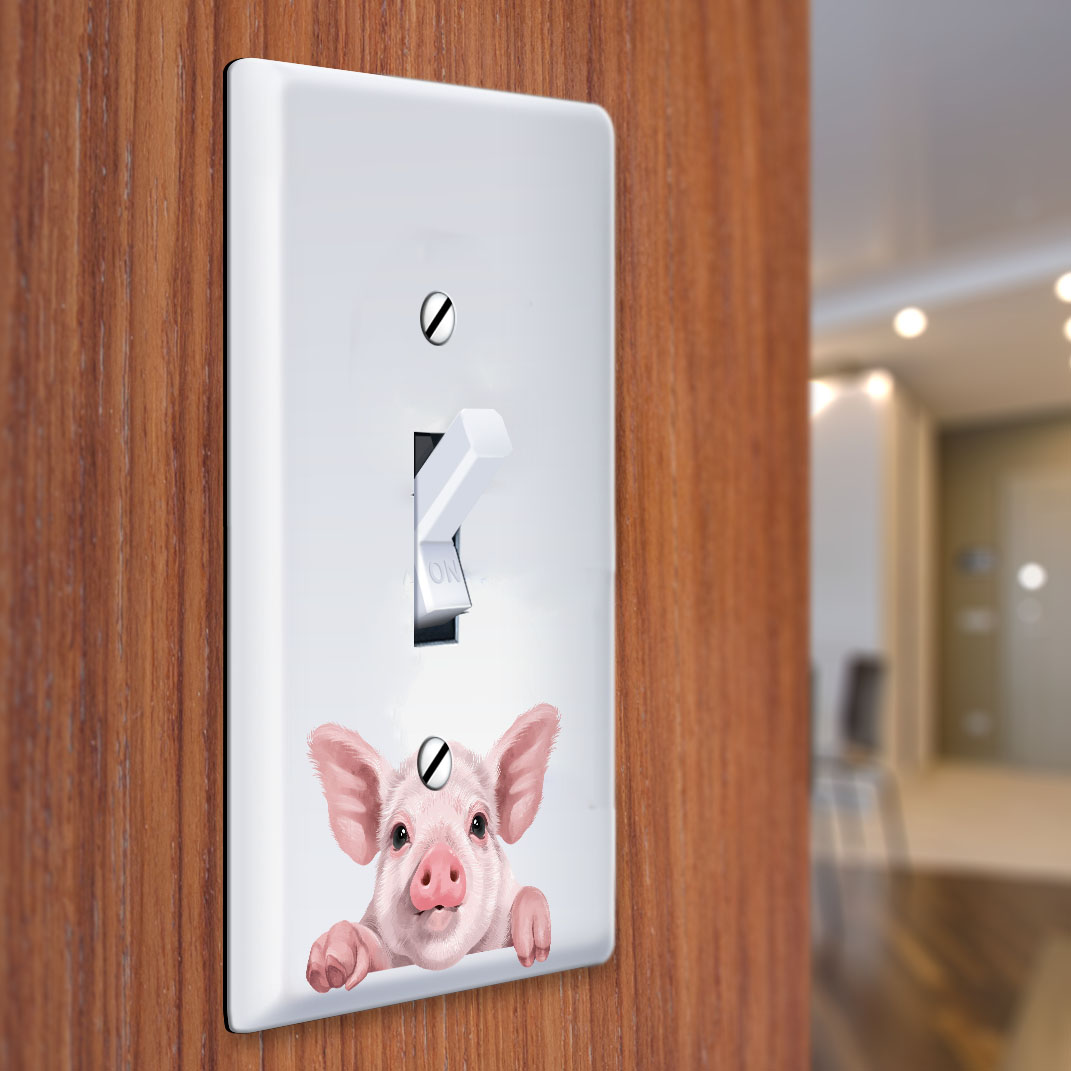 1-Gang Single Toggle Light Switch Wall Plate Decor Cover - Animal face - Picture 76 of 133