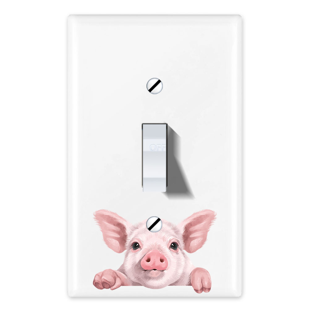 1-Gang Single Toggle Light Switch Wall Plate Decor Cover - Animal face - Picture 74 of 133