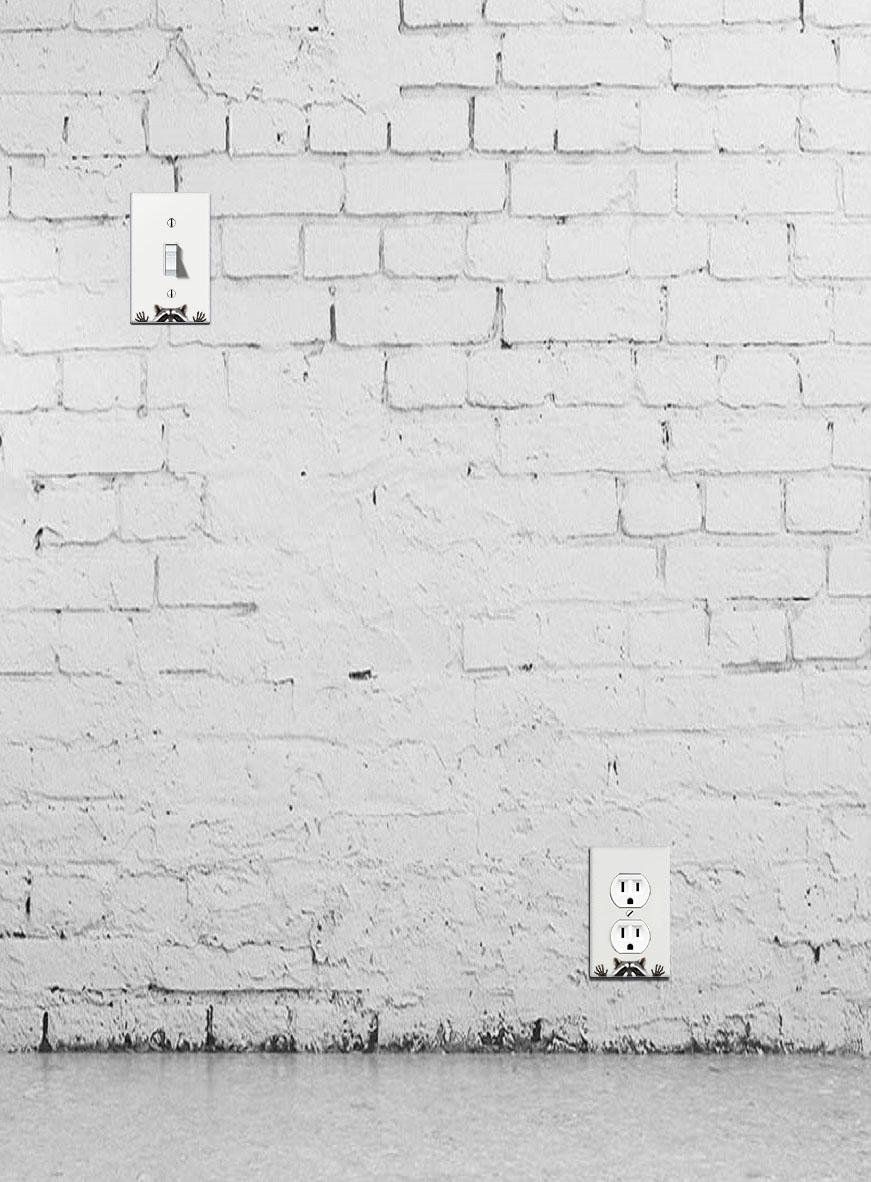 1-Gang Single Toggle Light Switch Wall Plate Decor Cover - Animal face - Picture 131 of 133