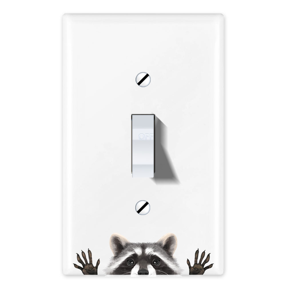 1-Gang Single Toggle Light Switch Wall Plate Decor Cover - Animal face - Picture 128 of 133