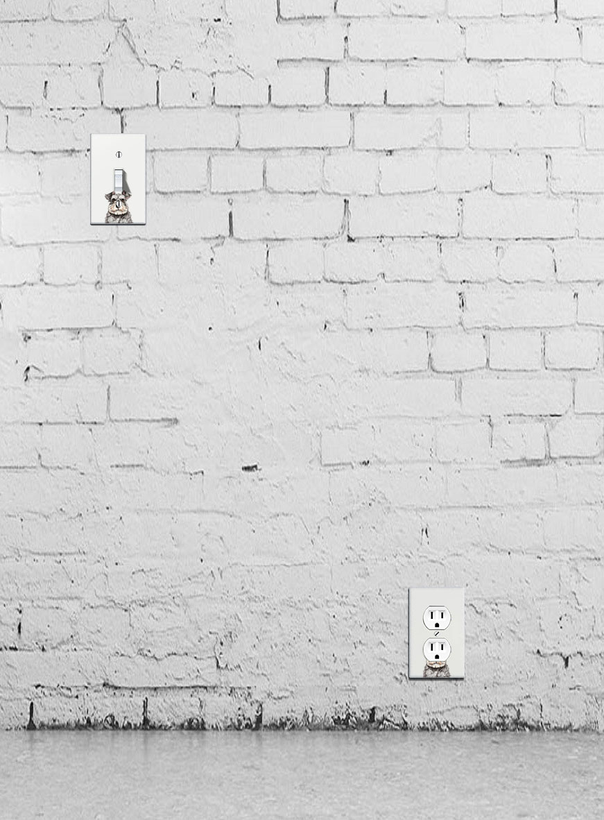 1-Gang Single Toggle Light Switch Wall Plate Decor Cover - Animal face - Picture 83 of 133