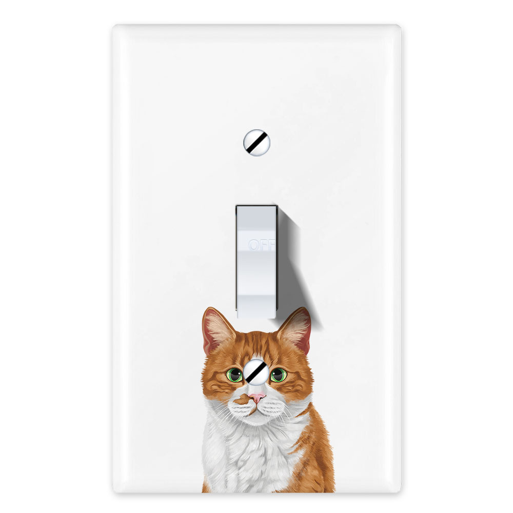 1-Gang Single Toggle Light Switch Wall Plate Decor Cover - Animal face - Picture 86 of 133