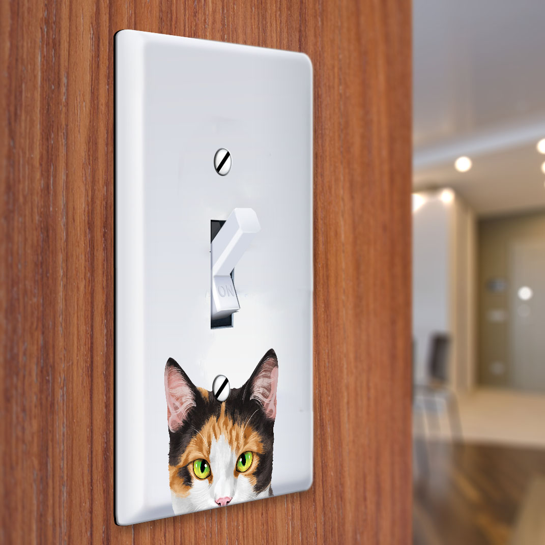 1-Gang Single Toggle Light Switch Wall Plate Decor Cover - Animal face - Picture 94 of 133