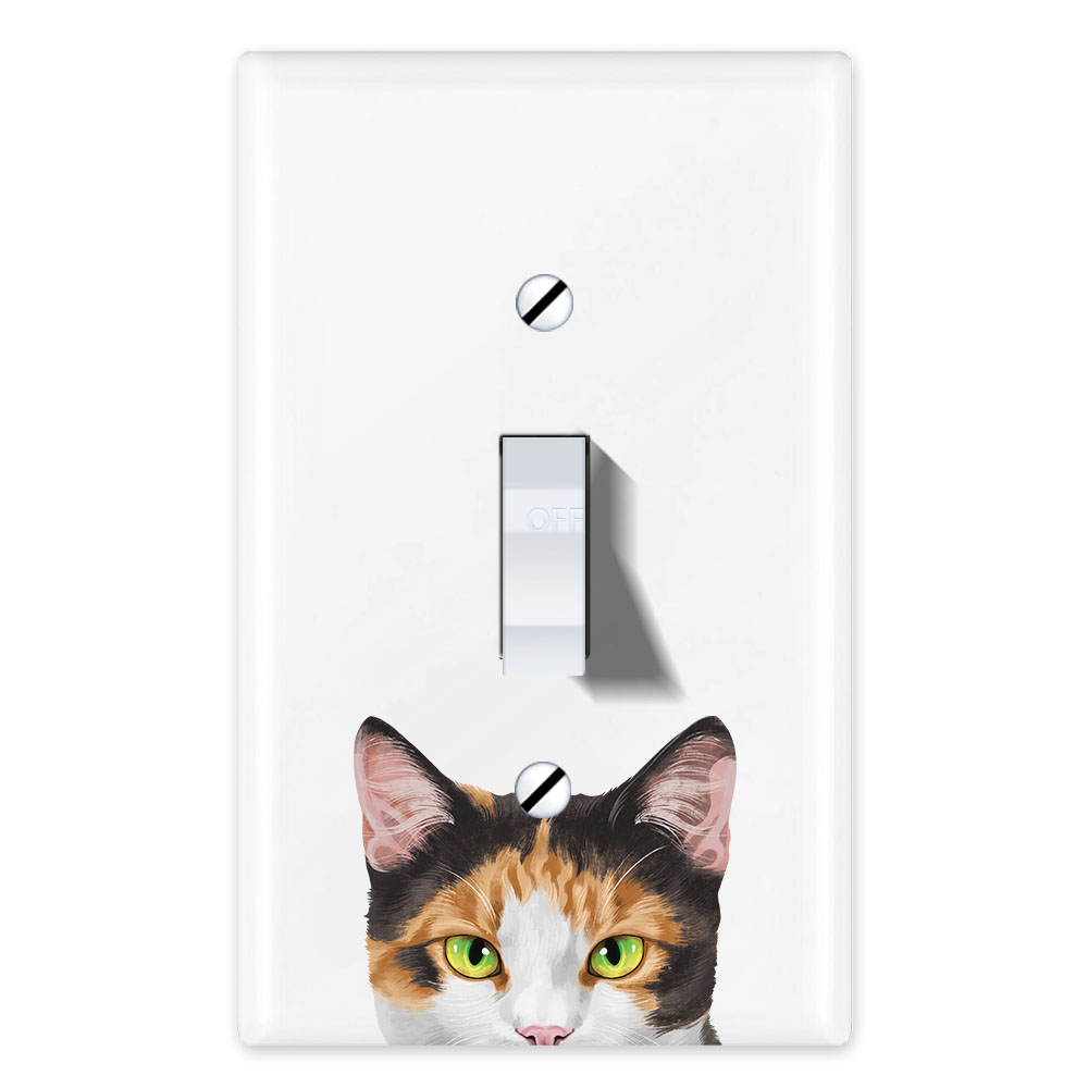 1-Gang Single Toggle Light Switch Wall Plate Decor Cover - Animal face - Picture 92 of 133