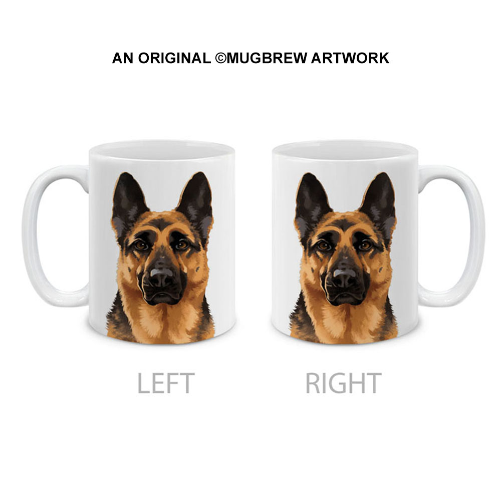Dog Face Design Ceramic Travel Mug Home Tea Coffee Cup With Handgrip, 11 OZ - Picture 24 of 279