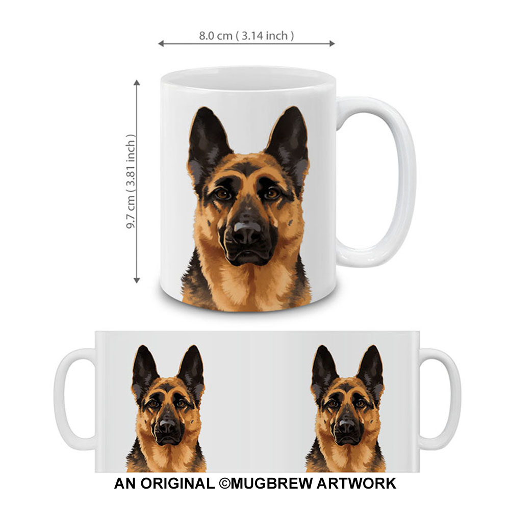 Dog Face Design Ceramic Travel Mug Home Tea Coffee Cup With Handgrip, 11 OZ - Picture 26 of 279