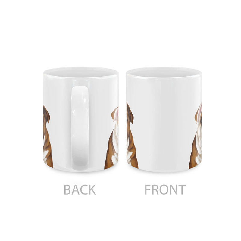 Dog Face Design Ceramic Travel Mug Home Tea Coffee Cup With Handgrip, 11 OZ - Picture 60 of 279