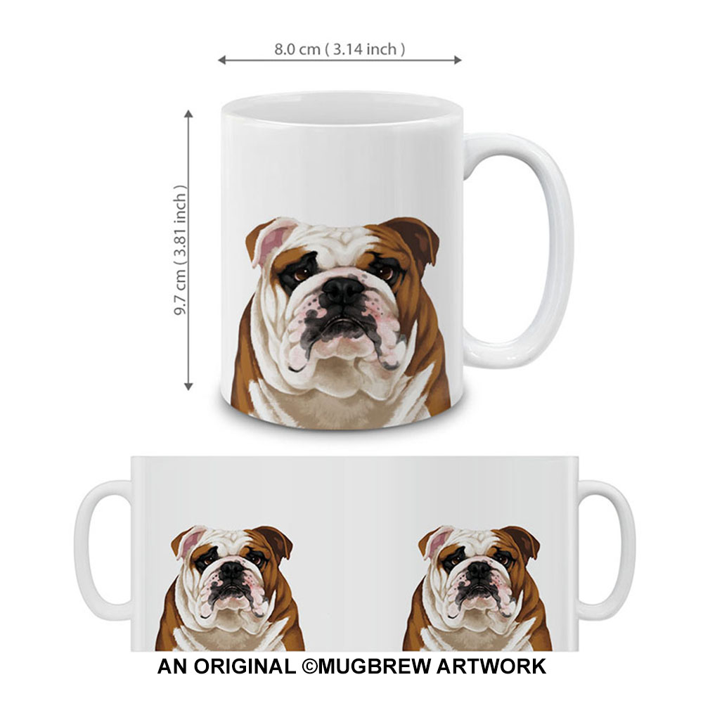 Dog Face Design Ceramic Travel Mug Home Tea Coffee Cup With Handgrip, 11 OZ - Picture 61 of 279