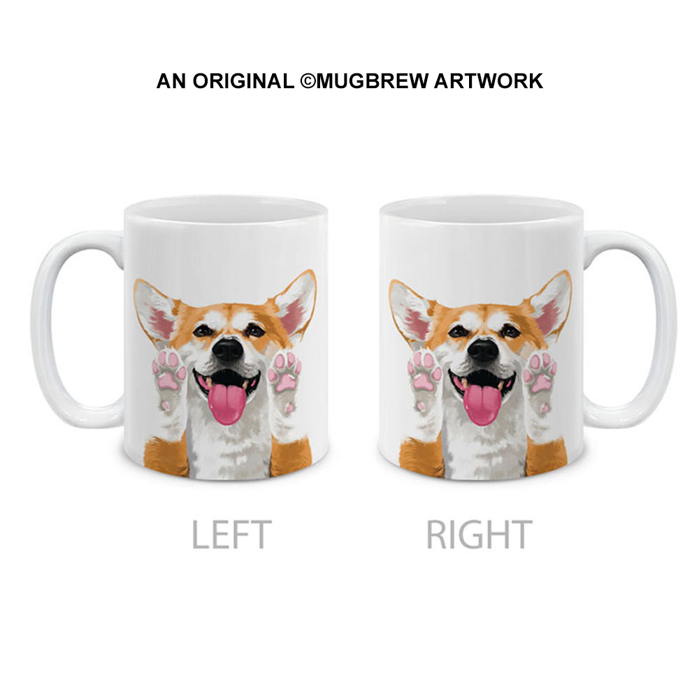 Dog Face Design Ceramic Travel Mug Home Tea Coffee Cup With Handgrip, 11 OZ - Picture 108 of 279