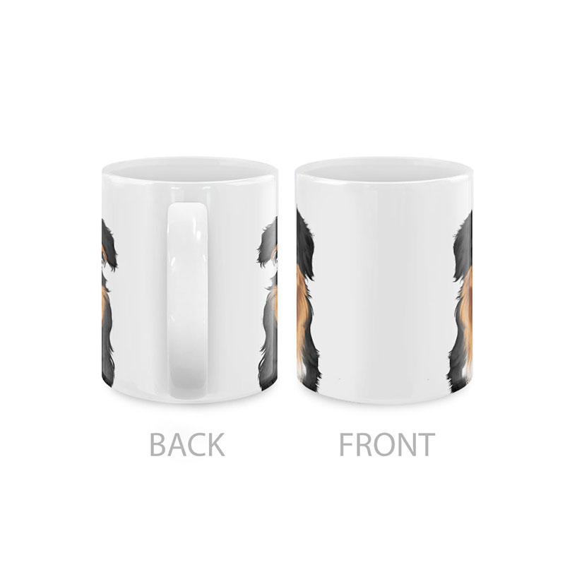 Dog Face Design Ceramic Travel Mug Home Tea Coffee Cup With Handgrip, 11 OZ - Picture 18 of 279