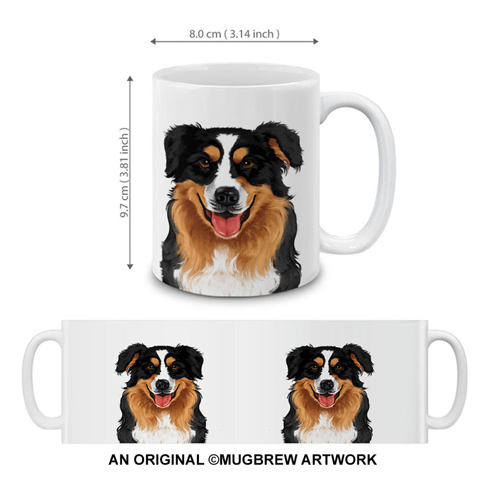 Dog Face Design Ceramic Travel Mug Home Tea Coffee Cup With Handgrip, 11 OZ - Picture 19 of 279