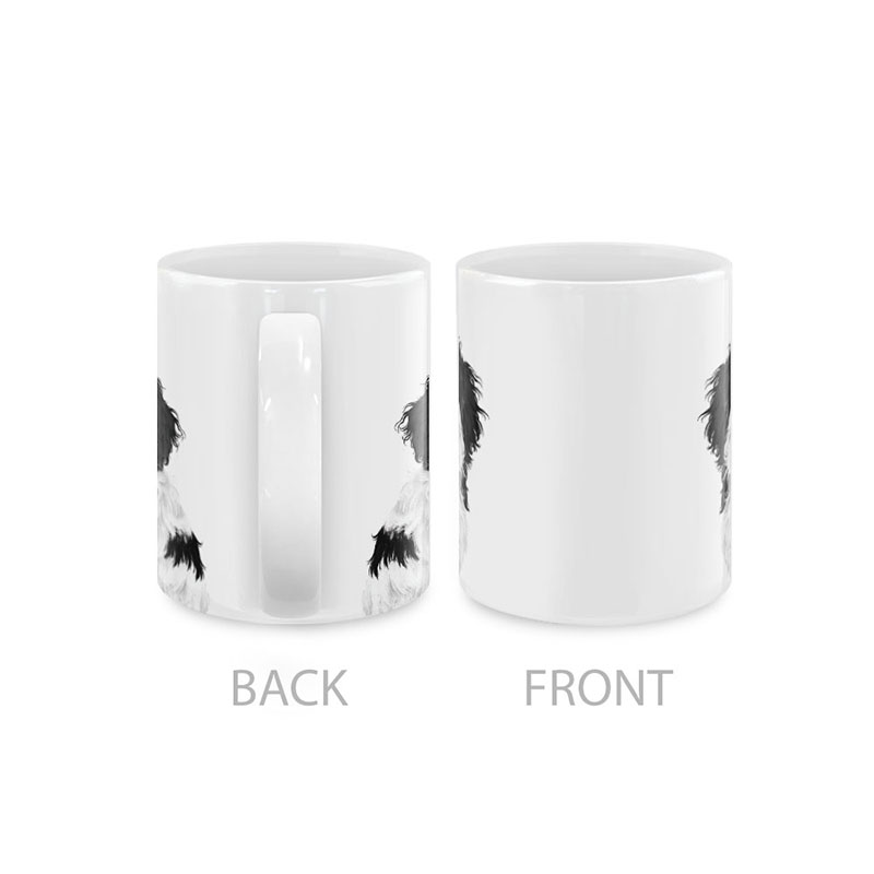 Dog Face Design Ceramic Travel Mug Home Tea Coffee Cup With Handgrip, 11 OZ - Picture 39 of 279