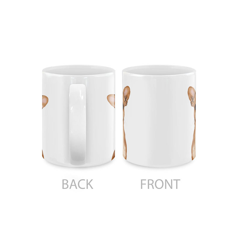 Dog Face Design Ceramic Travel Mug Home Tea Coffee Cup With Handgrip, 11 OZ - Picture 67 of 279