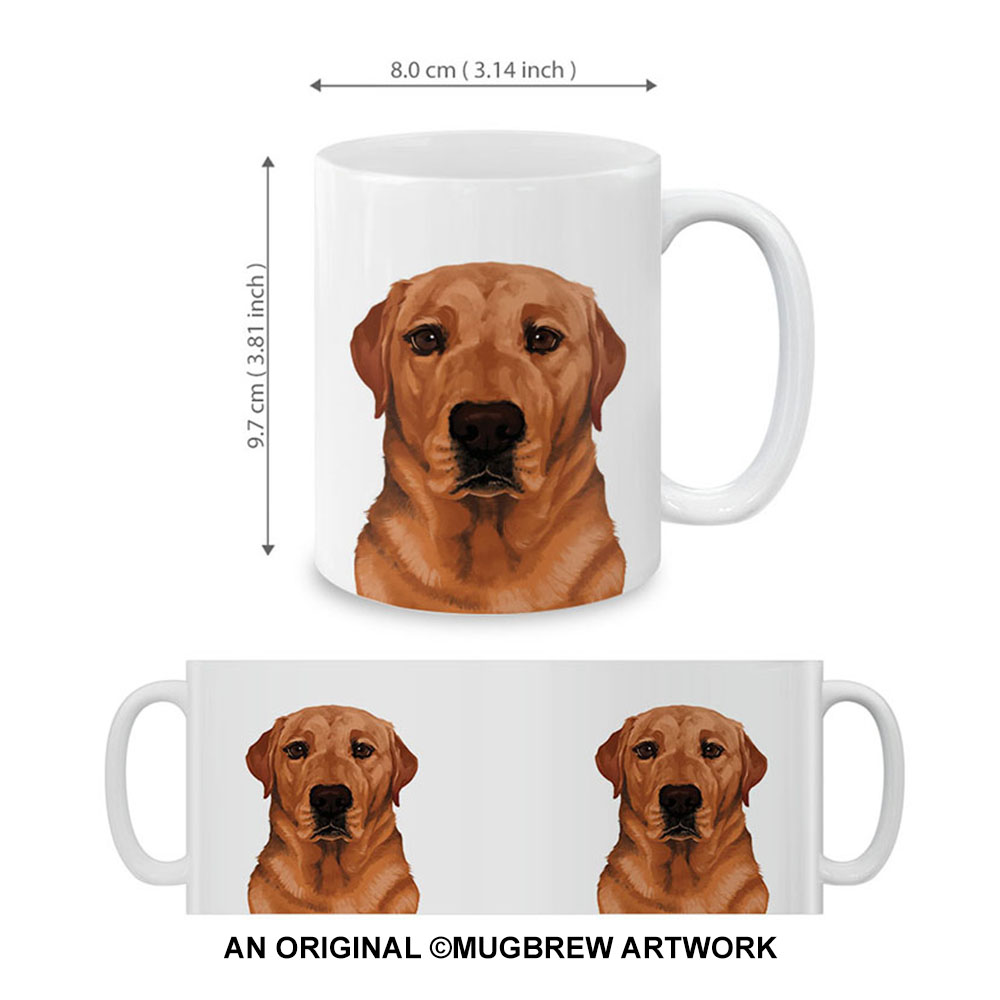Dog Face Design Ceramic Travel Mug Home Tea Coffee Cup With Handgrip, 11 OZ - Picture 103 of 279