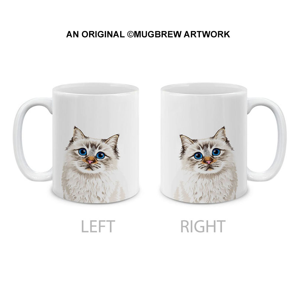 Dog Face Design Ceramic Travel Mug Home Tea Coffee Cup With Handgrip, 11 OZ - Picture 129 of 279