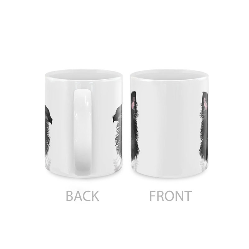 Dog Face Design Ceramic Travel Mug Home Tea Coffee Cup With Handgrip, 11 OZ - Picture 11 of 279