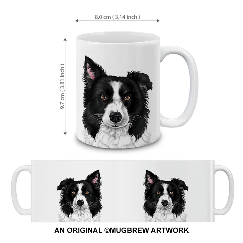 Dog Face Design Ceramic Travel Mug Home Tea Coffee Cup With Handgrip, 11 OZ - Picture 12 of 279