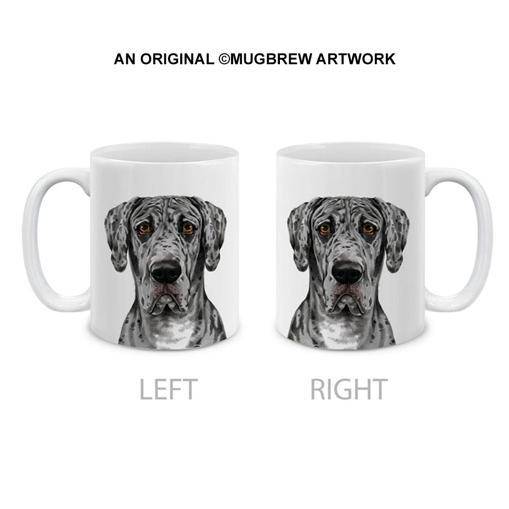 Dog Face Design Ceramic Travel Mug Home Tea Coffee Cup With Handgrip, 11 OZ - Picture 80 of 279