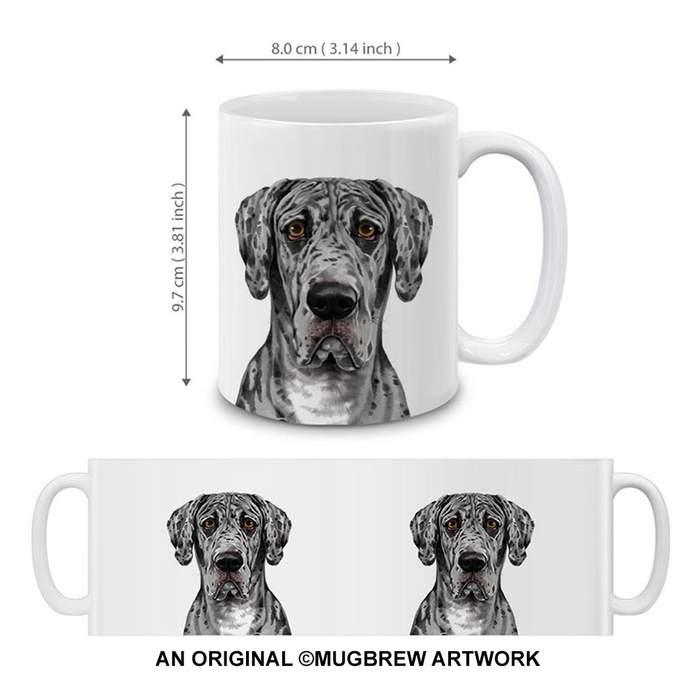 Dog Face Design Ceramic Travel Mug Home Tea Coffee Cup With Handgrip, 11 OZ - Picture 82 of 279