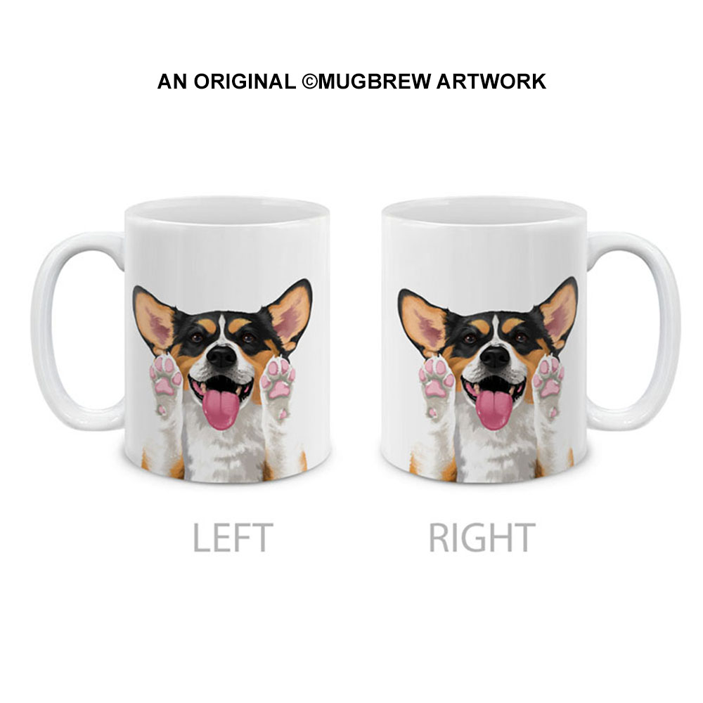 Dog Face Design Ceramic Travel Mug Home Tea Coffee Cup With Handgrip, 11 OZ - Picture 31 of 279