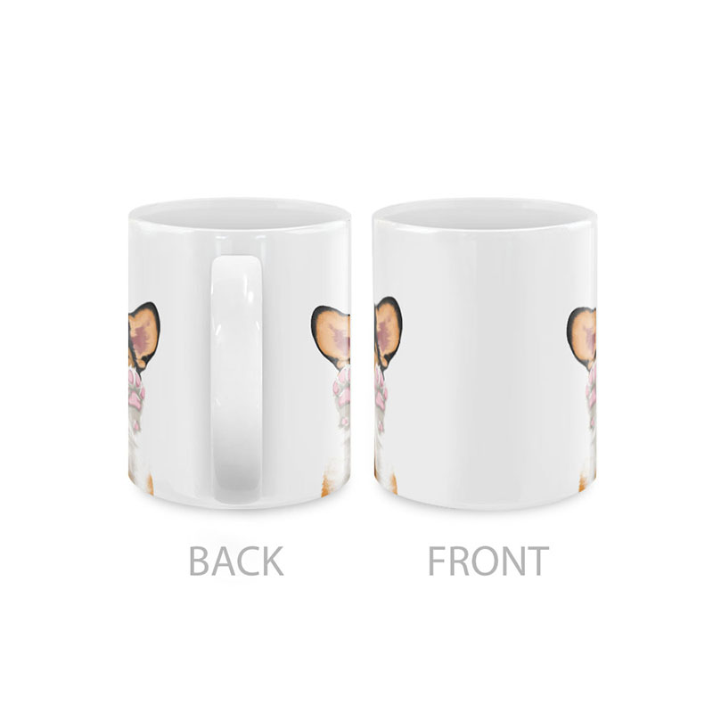 Dog Face Design Ceramic Travel Mug Home Tea Coffee Cup With Handgrip, 11 OZ - Picture 32 of 279