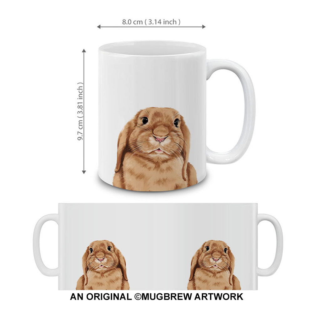 Dog Face Design Ceramic Travel Mug Home Tea Coffee Cup With Handgrip, 11 OZ - Picture 75 of 279