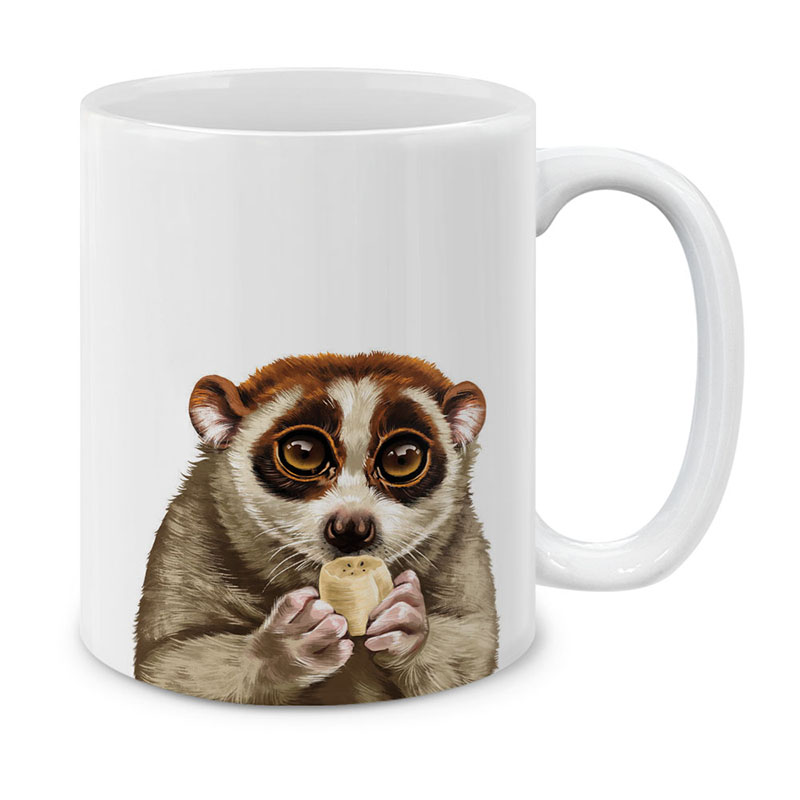 Dog Face Design Ceramic Travel Mug Home Tea Coffee Cup With Handgrip, 11 OZ - Picture 93 of 279