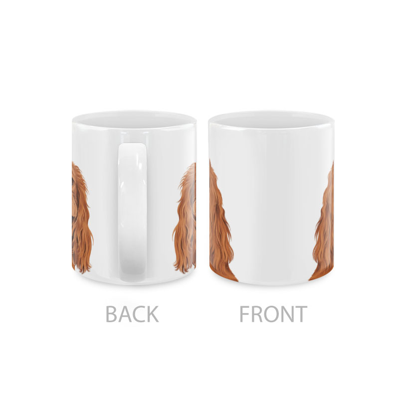 Dog Face Design Ceramic Travel Mug Home Tea Coffee Cup With Handgrip, 11 OZ - Picture 123 of 279