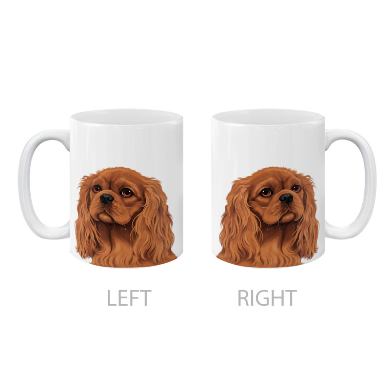 Dog Face Design Ceramic Travel Mug Home Tea Coffee Cup With Handgrip, 11 OZ - Picture 115 of 279