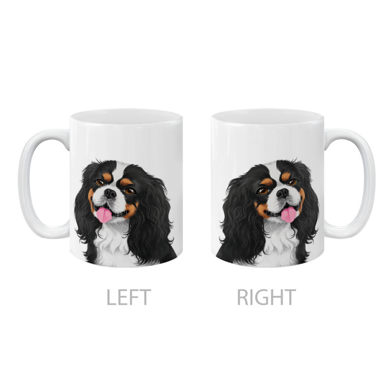 Dog Face Design Ceramic Travel Mug Home Tea Coffee Cup With Handgrip, 11 OZ - Picture 143 of 279