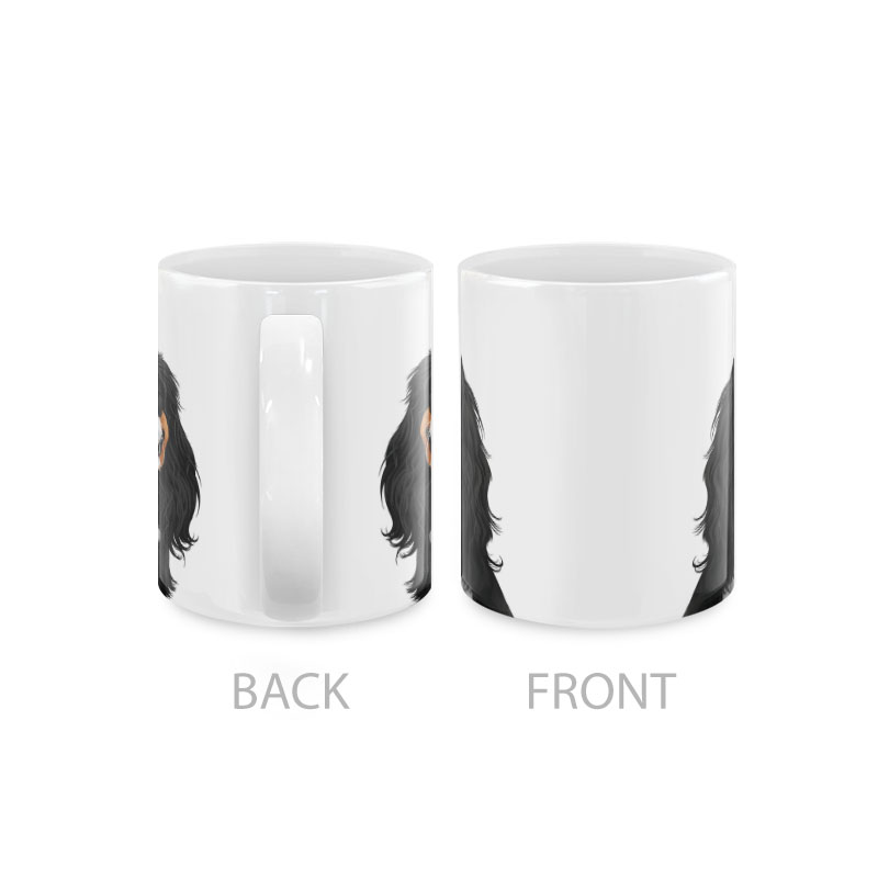 Dog Face Design Ceramic Travel Mug Home Tea Coffee Cup With Handgrip, 11 OZ - Picture 144 of 279