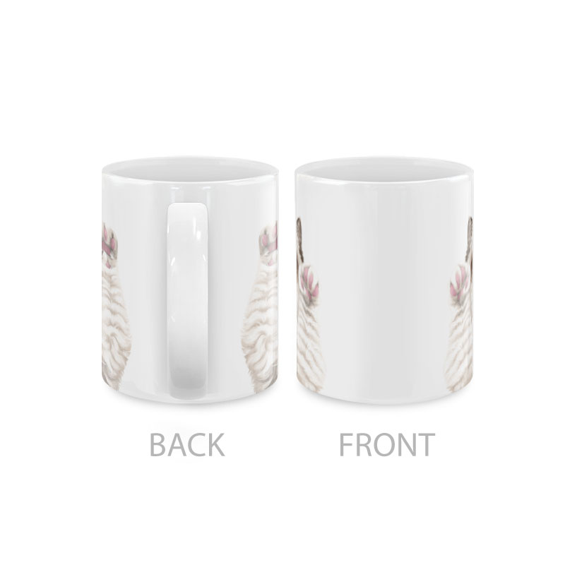 Dog Face Design Ceramic Travel Mug Home Tea Coffee Cup With Handgrip, 11 OZ - Picture 158 of 279