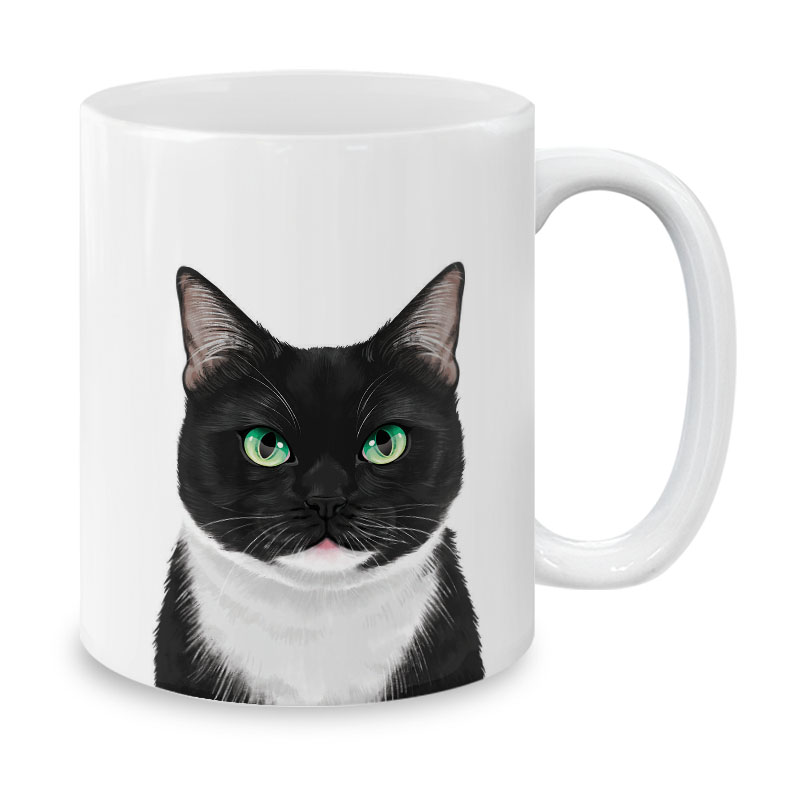 Dog Face Design Ceramic Travel Mug Home Tea Coffee Cup With Handgrip, 11 OZ - Picture 184 of 279