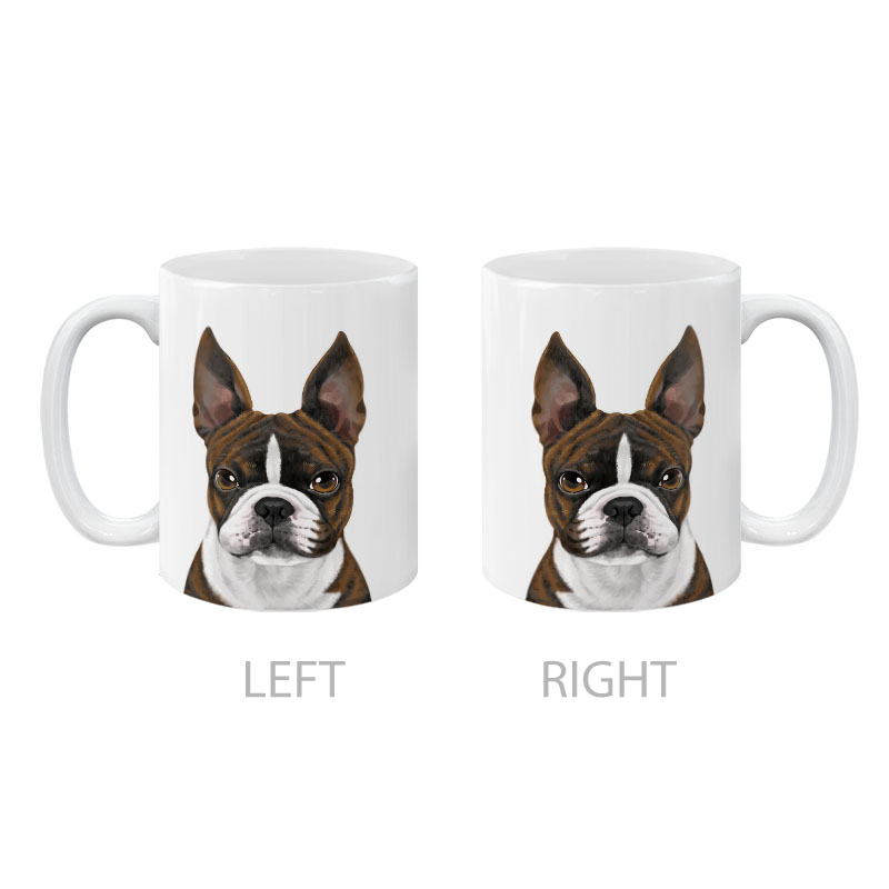 Dog Face Design Ceramic Travel Mug Home Tea Coffee Cup With Handgrip, 11 OZ - Picture 206 of 279