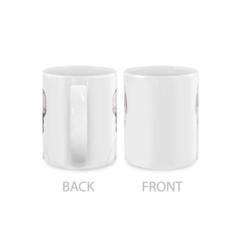 Dog Face Design Ceramic Travel Mug Home Tea Coffee Cup With Handgrip, 11 OZ - Picture 214 of 279