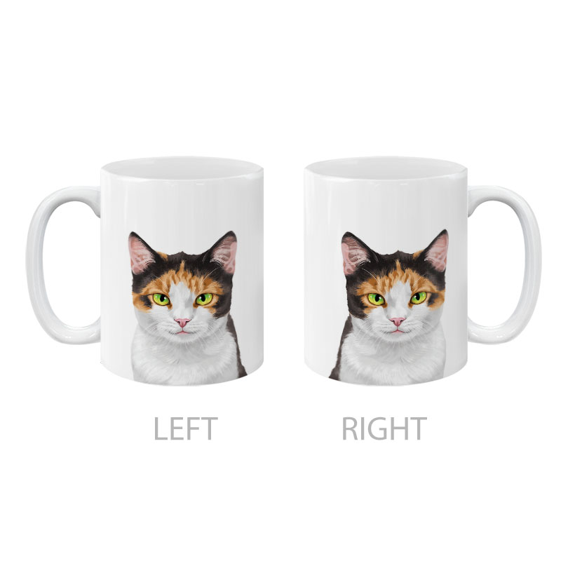 Dog Face Design Ceramic Travel Mug Home Tea Coffee Cup With Handgrip, 11 OZ - Picture 227 of 279