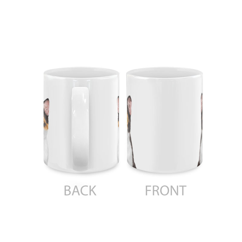Dog Face Design Ceramic Travel Mug Home Tea Coffee Cup With Handgrip, 11 OZ - Picture 228 of 279