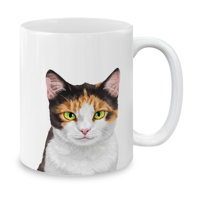 Dog Face Design Ceramic Travel Mug Home Tea Coffee Cup With Handgrip, 11 OZ - Picture 226 of 279