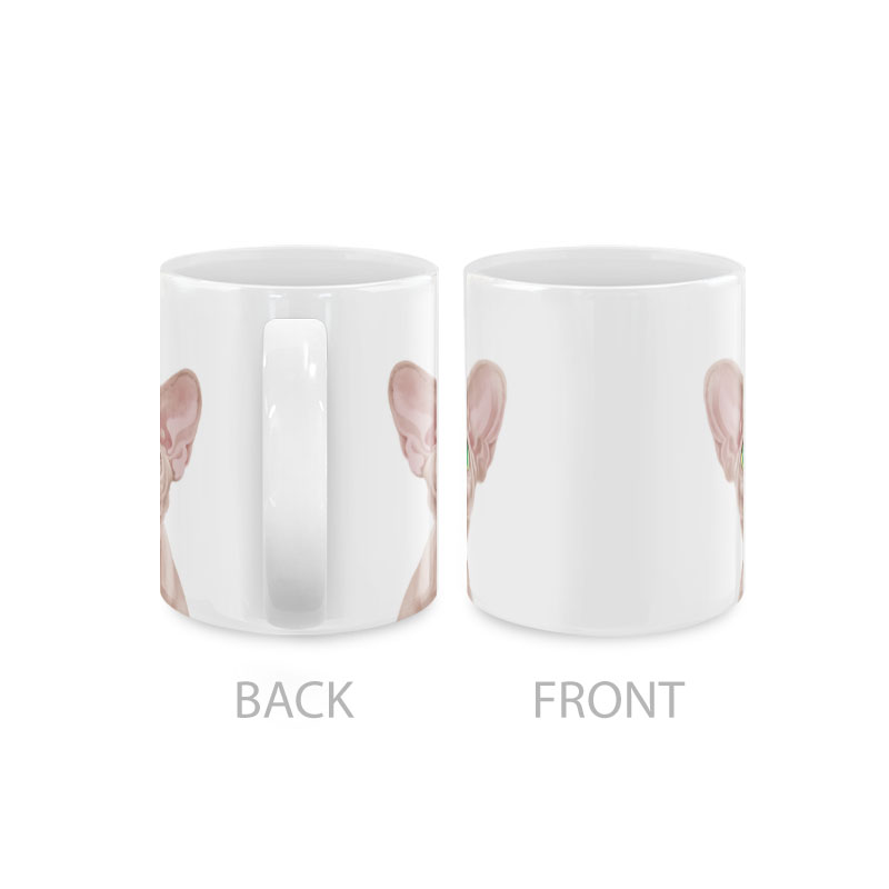 Dog Face Design Ceramic Travel Mug Home Tea Coffee Cup With Handgrip, 11 OZ - Picture 235 of 279