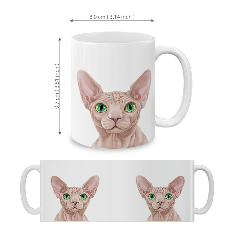 Dog Face Design Ceramic Travel Mug Home Tea Coffee Cup With Handgrip, 11 OZ - Picture 236 of 279
