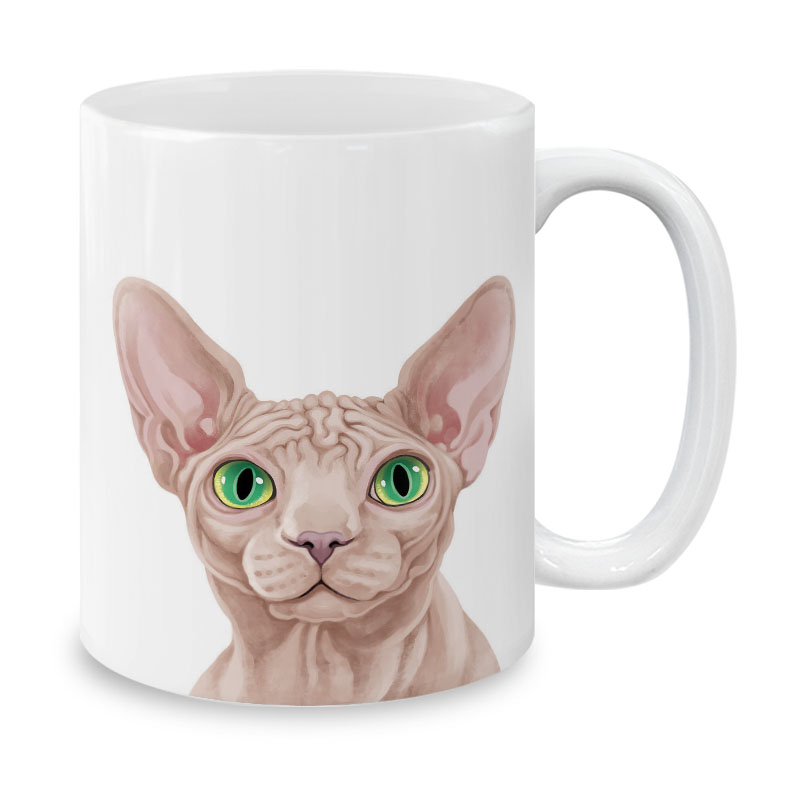 Dog Face Design Ceramic Travel Mug Home Tea Coffee Cup With Handgrip, 11 OZ - Picture 233 of 279