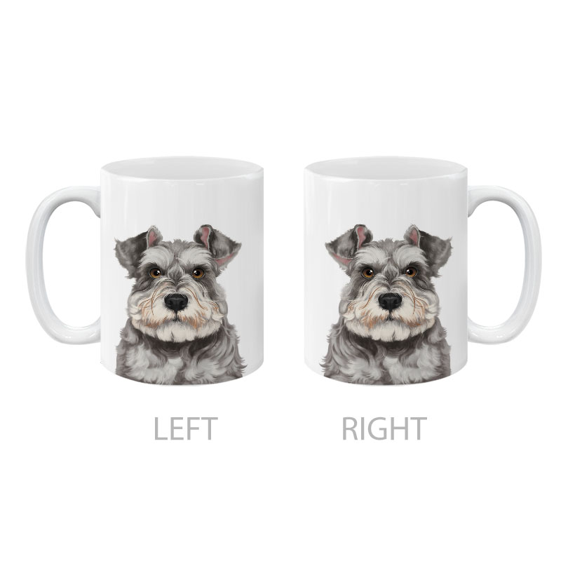 Dog Face Design Ceramic Travel Mug Home Tea Coffee Cup With Handgrip, 11 OZ - Picture 248 of 279