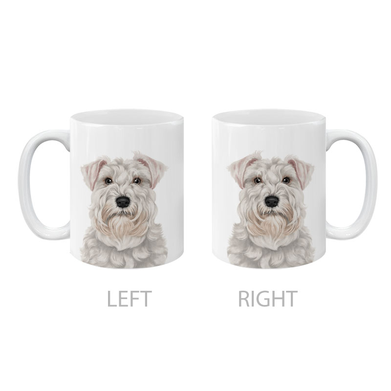 Dog Face Design Ceramic Travel Mug Home Tea Coffee Cup With Handgrip, 11 OZ - Picture 255 of 279