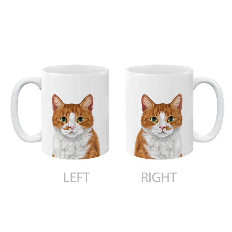 Dog Face Design Ceramic Travel Mug Home Tea Coffee Cup With Handgrip, 11 OZ - Picture 262 of 279