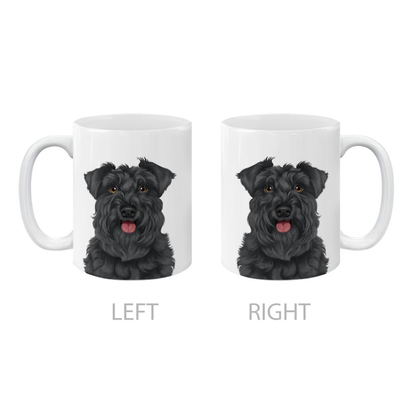 Dog Face Design Ceramic Travel Mug Home Tea Coffee Cup With Handgrip, 11 OZ - Picture 269 of 279
