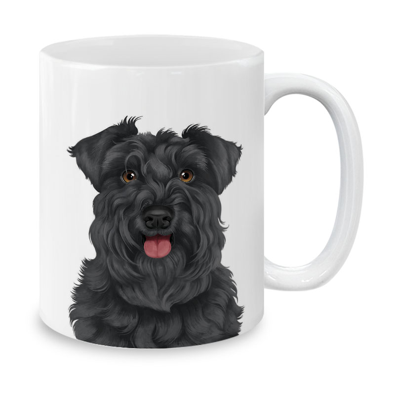 Dog Face Design Ceramic Travel Mug Home Tea Coffee Cup With Handgrip, 11 OZ - Picture 268 of 279