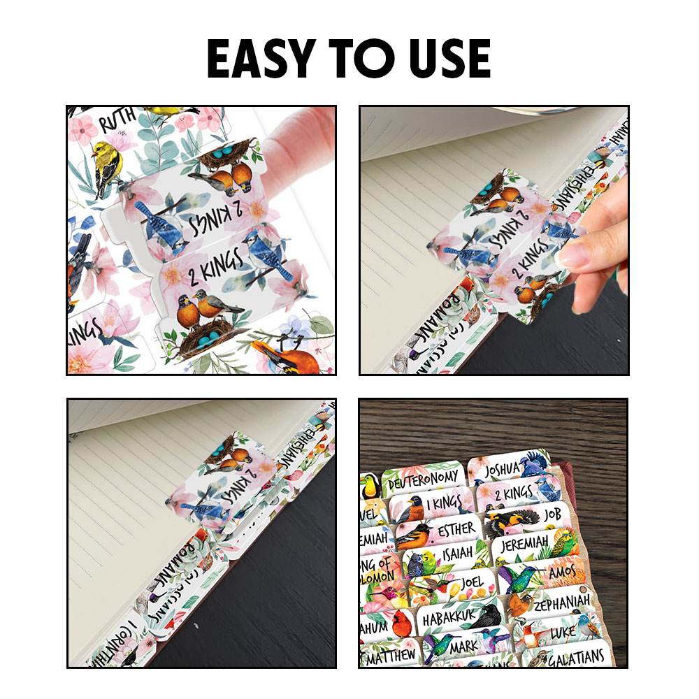 80 Bible Tabs Large Print Laminated Index Tabs (66 Book Tabs & 14 Blank Tabs) - Picture 13 of 19